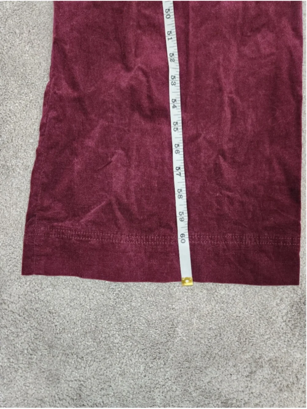 Anthropologie Pilcro Burgundy Leather Corduroy Jumpsuit Overalls Wide Leg Sz 12